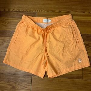 Topman classic swim shorts in orange